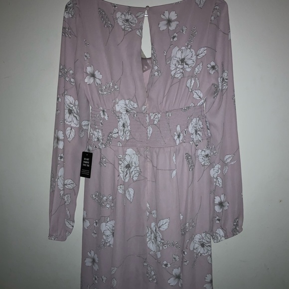 Flower light pinkish purple Express dress - Picture 5 of 6